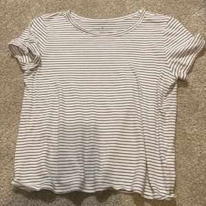 black and white striped tshirt